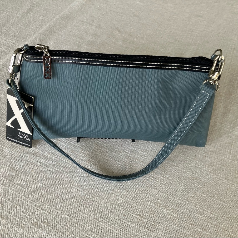 Maxx New York blue gray clutch. 9x4